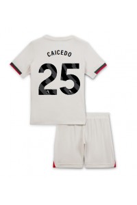 Fotbalové Dres Chelsea Moises Caicedo #25 Dětské Venkovní Oblečení 2025-26 Krátký Rukáv (+ trenýrky)